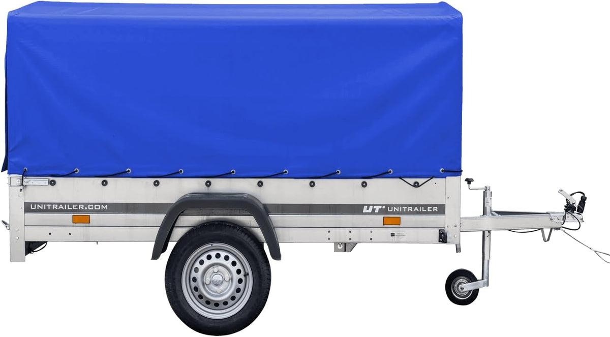 Trailerwald Garden Trailer 230 Kipp 750 kg – mit Stützrad, blauer Hochplane und Hochspriegel