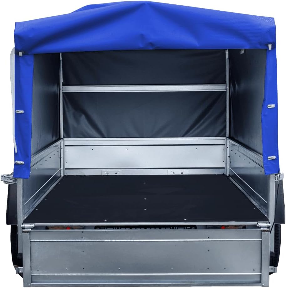 Trailerwald Garden Trailer 230 Kipp 750 kg – mit Stützrad, blauer Hochplane und Hochspriegel