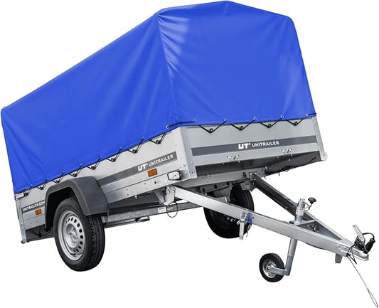 Trailerwald Garden Trailer 230 Kipp 750 kg – mit Stützrad, blauer Hochplane und Hochspriegel