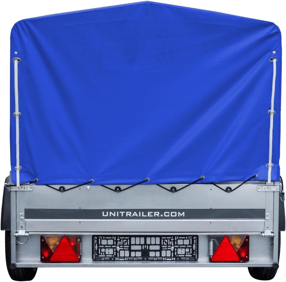 Trailerwald Garden Trailer 230 Kipp 750 kg – mit Stützrad, blauer Hochplane und Hochspriegel