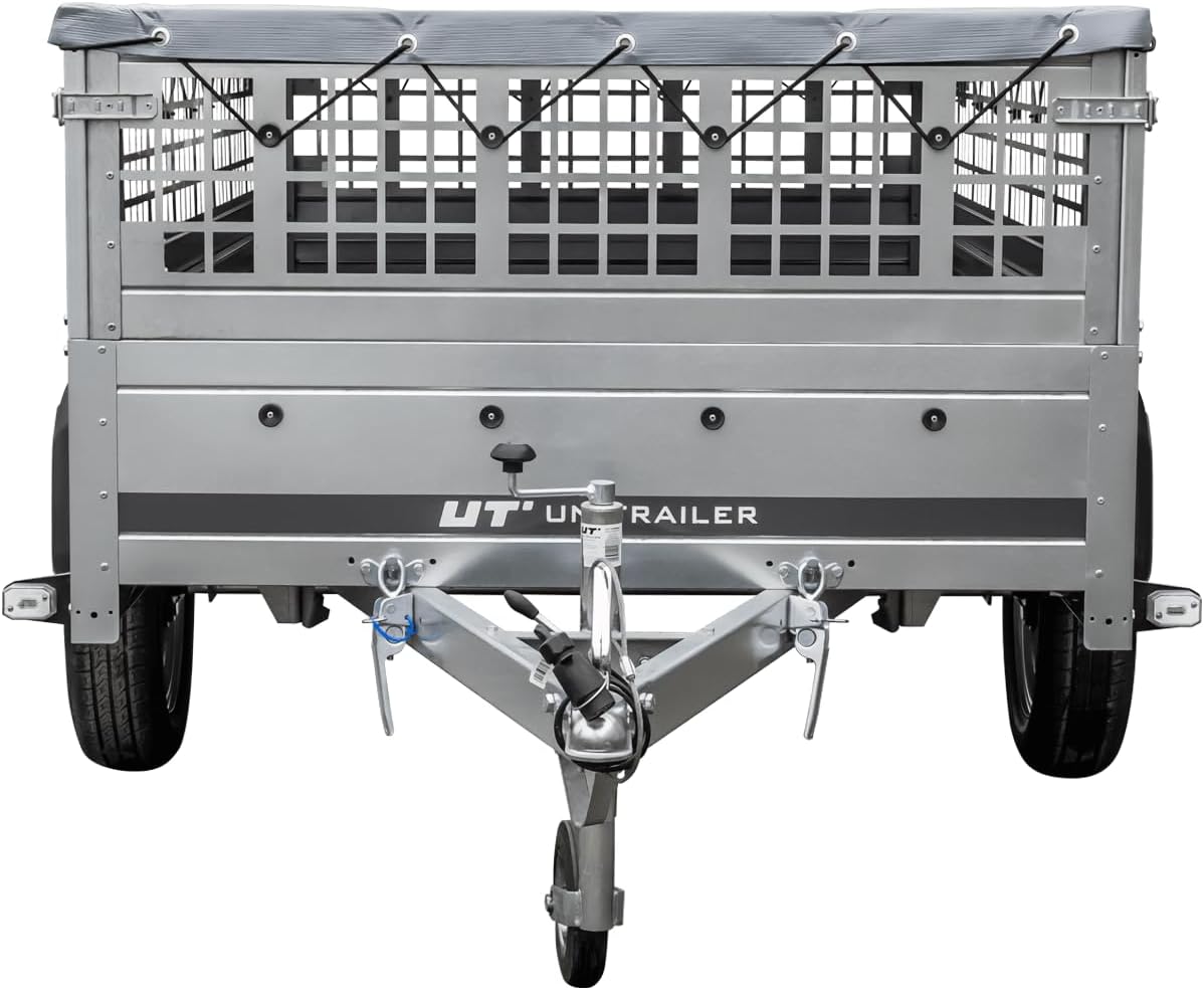 Trailerwald Garden Trailer 230 Kipp 750 kg – mit Gitteraufsatz, Flachplane und Stützrad