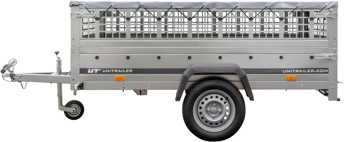 Trailerwald Garden Trailer 230 Kipp 750 kg – mit Gitteraufsatz, Flachplane und Stützrad
